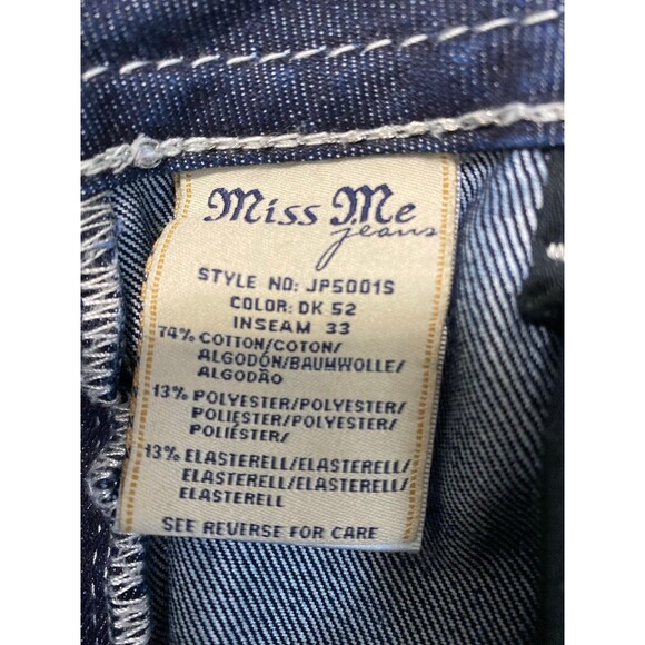 Miss Me Low Rise Embellished Sparkle Dark Wash Skinny Size 30 - Picture 7 of 8